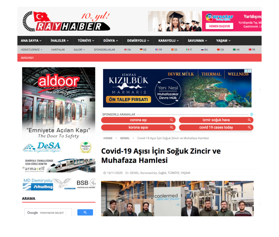 Covid-19 Aşısı için Soğuk Zincir ve Muhafaza Hamlesi