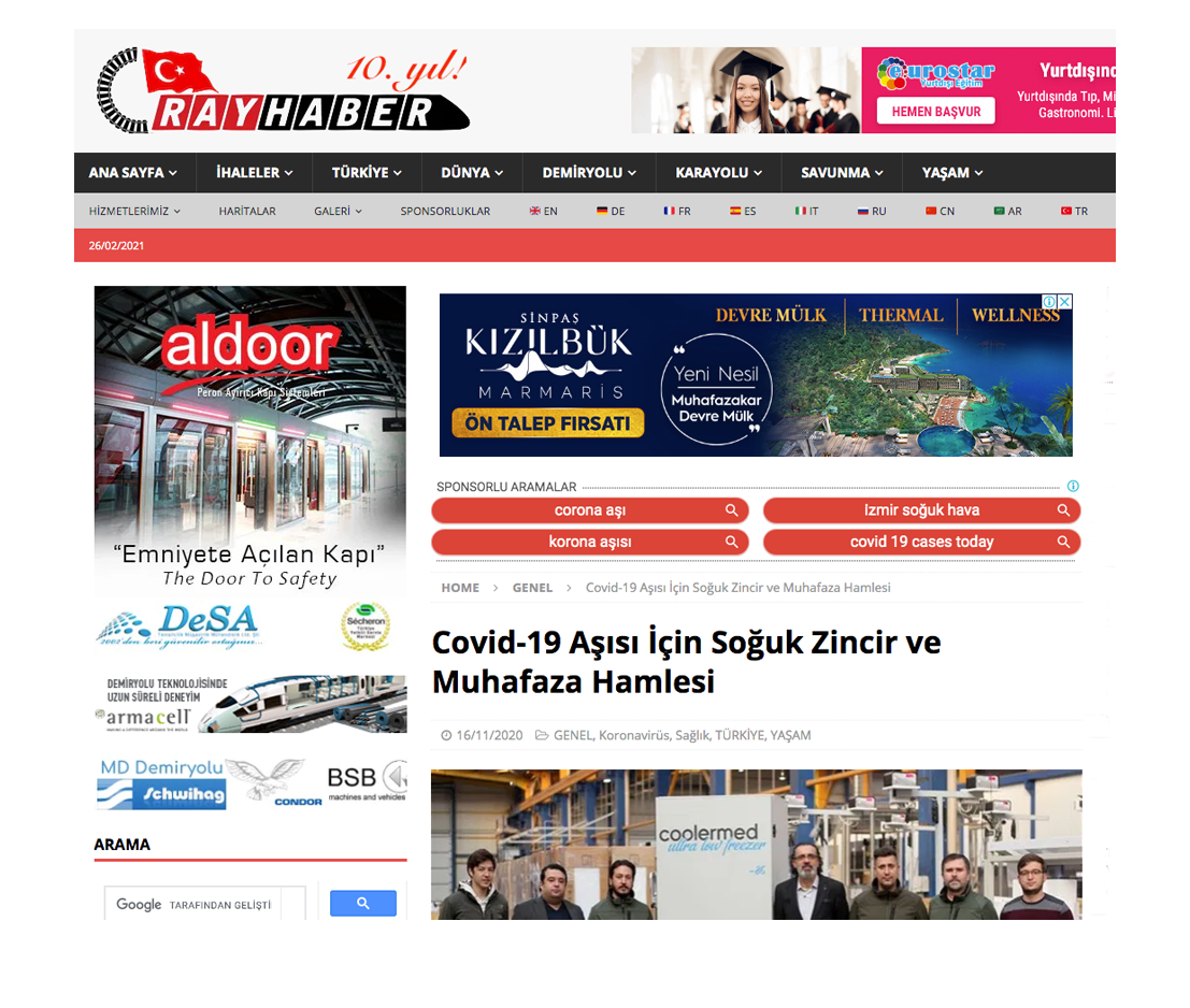 Covid-19 Aşısı için Soğuk Zincir ve Muhafaza Hamlesi